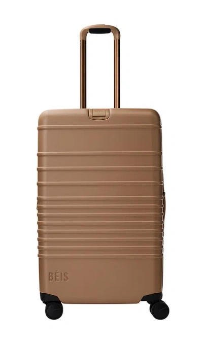 Beis The Medium Check-in Roller Luggage In Brown