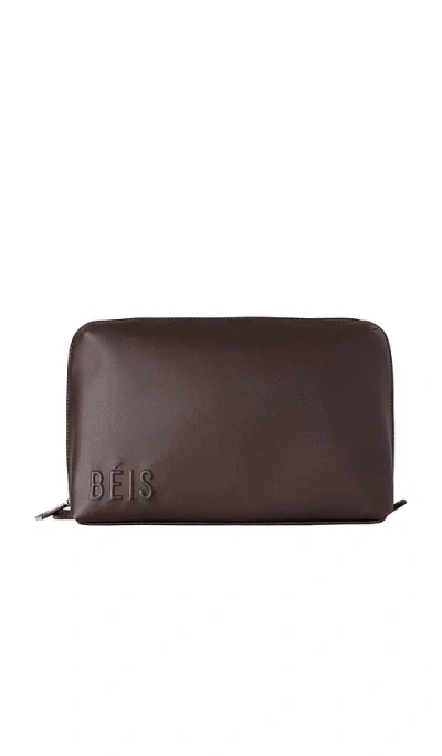 Beis The Medium Cosmetic Pouch In Brown