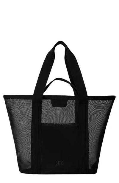 Beis Béis The Mesh Beach Tote In Black