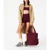 Beis The Sport Tote Bag In Burgundy