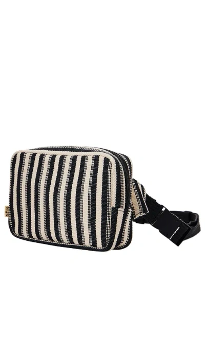 Beis The Summer Stripe Belt Bag In 黑色