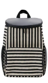 Beis The Summer Stripe Cooler Backpack In 黑色