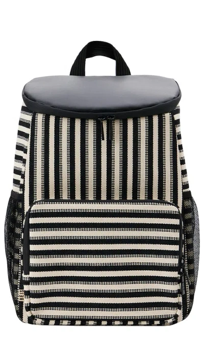 Beis The Summer Stripe Cooler Backpack In 黑色
