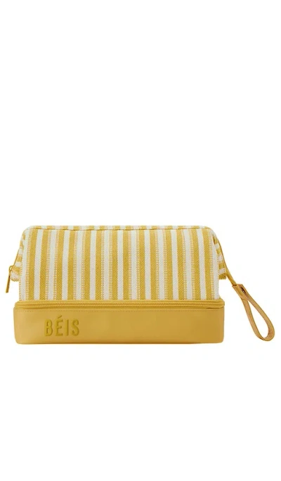 Beis The Summer Stripe Dopp Kit In Yellow
