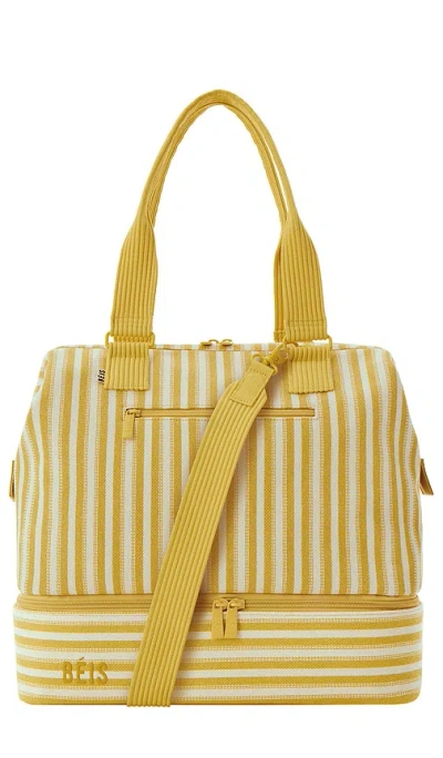 Beis The Summer Stripe Mini Weekend Bag In Honey系列