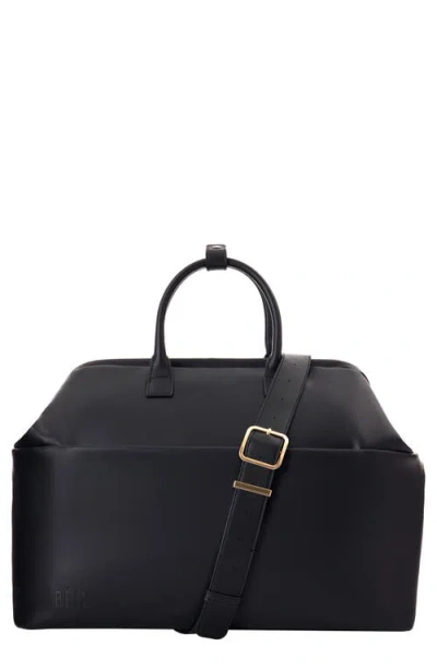 Beis Béis The Wicked Faux Leather Weekend Bag In Black