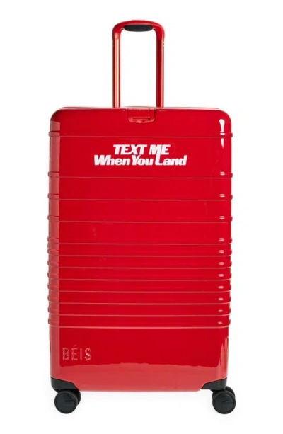 Beis X Lonely Ghost Large Check-in Roller In Red