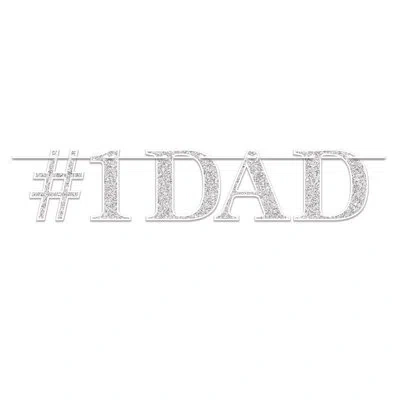 Beistle #1 Dad Streamer - 7â¼" X 4' - Pack Of 12 In Silver