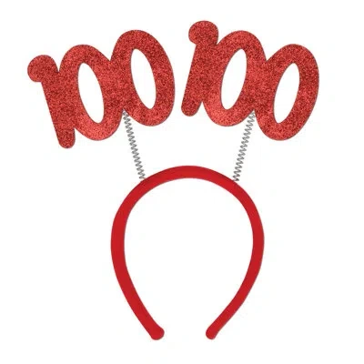 Beistle "100" Glittered Boppers In Red