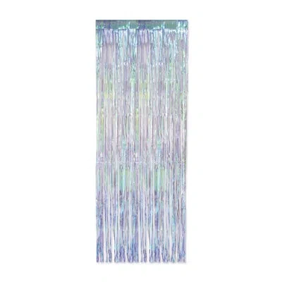 Beistle 1-ply Iridescent Fringe Curtain In Multicolor