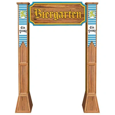 Beistle 3-d Biergarten Archway Prop In Blue