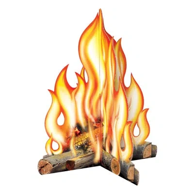 Beistle 3-d Campfire Prop - 24â½" X 21â½" - Pack Of 6 In White