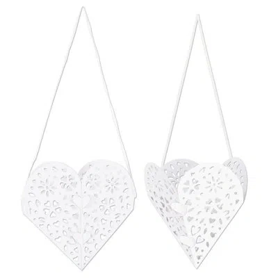 Beistle 3-d Die-cut Hearts - 9" - Pack Of 12 In White