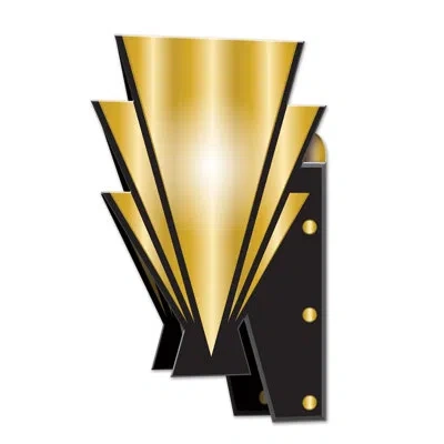 Beistle 3-d Great 20's Wall Sconces In Multicolor