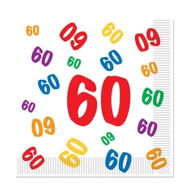 Beistle "40" Luncheon Napkins In Multicolor