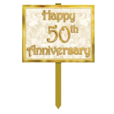 Beistle "50th" Anniversary Yard Sign In Multicolor