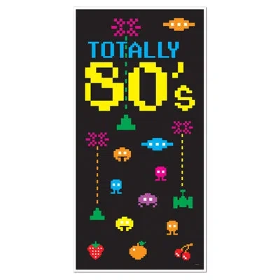 Beistle 80's Door Cover - 5' X 30" - Pack Of 12 In Multicolor