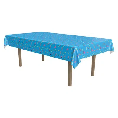 Beistle 90's Tablecover - 54" X 108" - Pack Of 12 In Multicolor