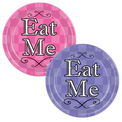 Beistle Alice In Wonderland Plates In Multicolor