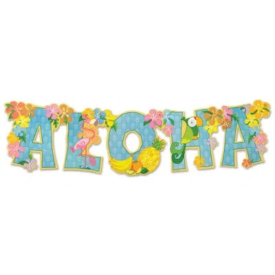 Beistle Aloha Streamer - 8" X 33" - Pack Of 12 In Multicolor