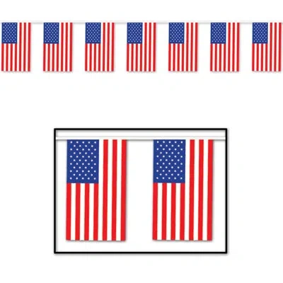 Beistle American Flag Pennant Banner In Multicolor