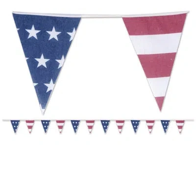 Beistle Americana Fabric Pennant Banner In Multicolor
