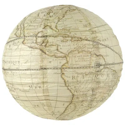 Beistle Around The World Paper Lantern In Brown