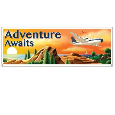Beistle Around The World Sign Banner In Multicolor