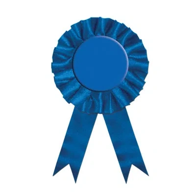 Beistle Award Ribbon - 3â¾" X 6â½" - Pack Of 6 In Blue