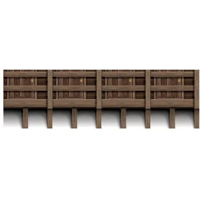 Beistle Balcony Border - 24" X 30' - Pack Of 6 In Brown