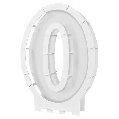 Beistle Balloon Mosaic Number "0" Frame In White