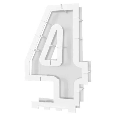 Beistle Balloon Mosaic Number "4" Frame In White