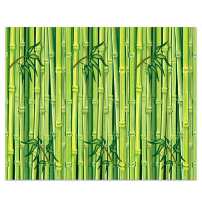 Beistle Bamboo Backdrop - 4' X 30' - Pack Of 6 In Multicolor