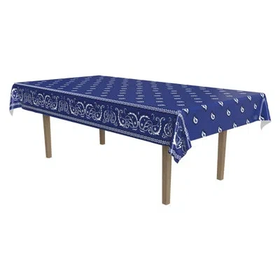 Beistle Bandana Tablecover - 54" X 108" - Pack Of 12 In Multicolor