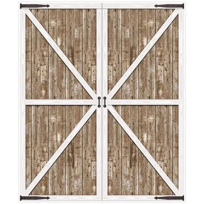 Beistle Barn Door Prop - 6' X 5' - Pack Of 12 In Brown