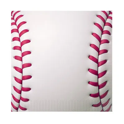 Beistle Baseball 2-ply Luncheon Napkins, 16 Napkins/package In Red;white