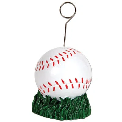 Beistle Baseball Photo/balloon Holder In Multicolor
