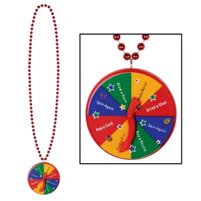 Beistle Beads With New Year Spinner Medallion In Multicolor