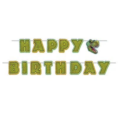 Beistle Birthday Dinosaur Streamer In Multicolor