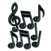 Beistle Black Plastic Musical Notes In Black