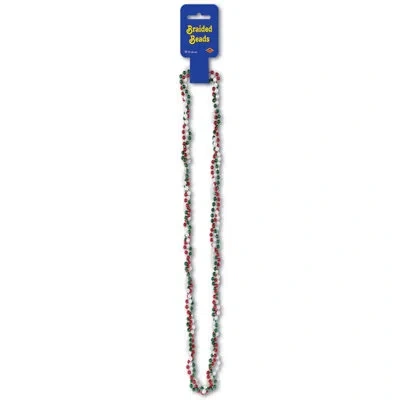 Beistle Braided Beads - 33" - Pack Of 12 In Multicolor