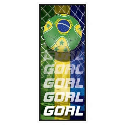 Beistle Brazil Soccer Door Covers All-weather Decorations With Brazilian Flag Football Graphic & “goal” Desi In Multicolor