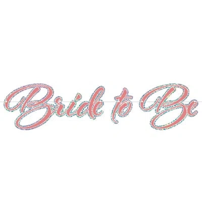 Beistle Bride To Be Streamer - 6" X 32" - Pack Of 12 In Rose Gold
