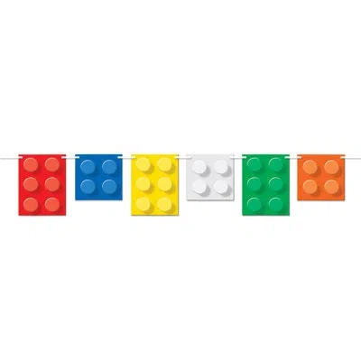 Beistle Building Blocks Streamer - Pack Of 12 In White