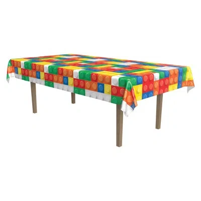 Beistle Building Blocks Tablecover In Multicolor