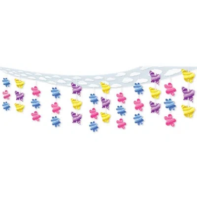 Beistle Butterfly & Flower Ceiling Decor In Multicolor