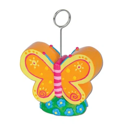Beistle Butterfly Photo/balloon Holder In Multicolor