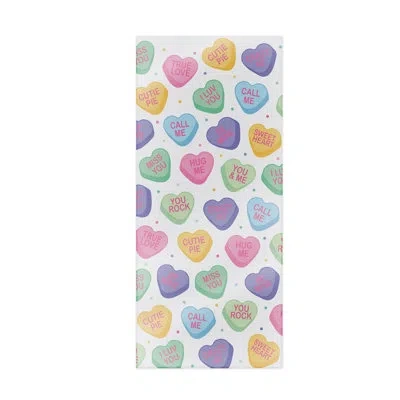 Beistle Candy Heart Cello Bags - 4" X 9" X 2" - Pack Of 12 In Multicolor