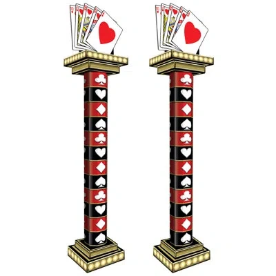 Beistle Casino 3-d Tall Column Props In Multicolor