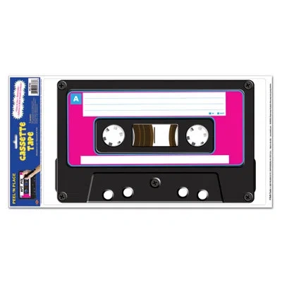 Beistle Cassette Tape Peel 'n Place In Multicolor